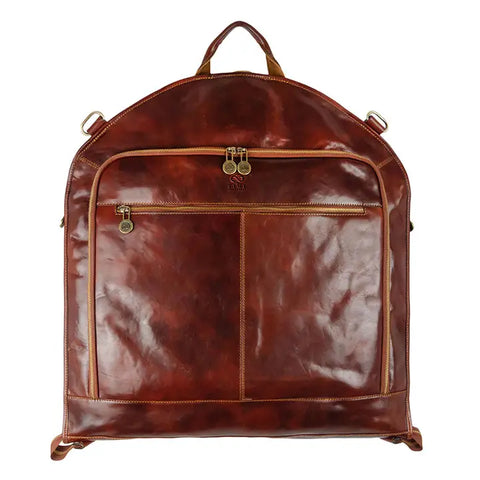 Italian Leather Garment Bag - Travels with Charley
