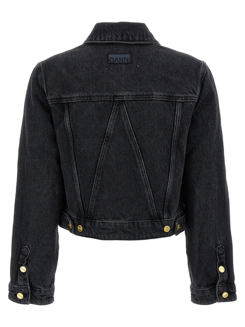 Ganni Cropped Denim Jacket