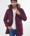 Fur Hooded Burgundy Men Coat - Wessi