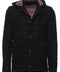 Bag Pocket Felt Hooded 4 Pocket Black Coat-Wessi