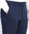 Navy Blue White Pinstripe Slim Fit Dress Trousers – Wessi