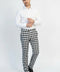 Slim Fit Checked Black Men Pants - Wessi