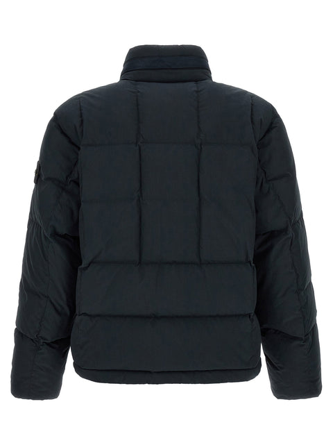 Stone Island Imb Piuma Rds Down Jacket With Logo Badge