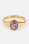 Lavender Flower Signet Ring