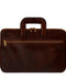 Leather Briefcase Laptop Bag - Brave New World Brown
