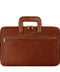 Leather Briefcase Laptop Bag - Brave New World Cognac