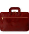 Leather Briefcase Laptop Bag - Brave New World Red