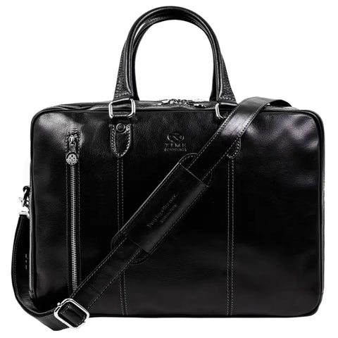 Leather Convertible Briefcase, Backpack - A Farewell To Arms Black