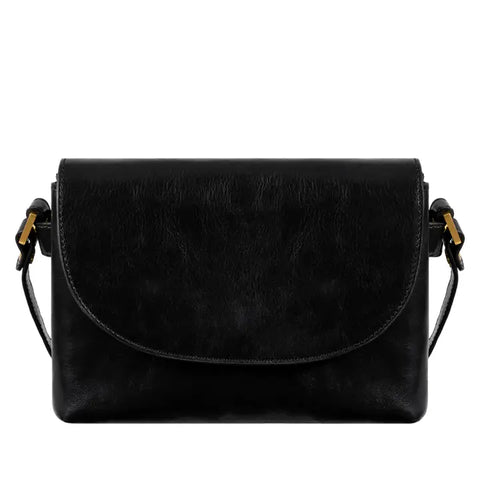 Leather Cross Body Bag, Messenger Bag - Sophie's Choice Black
