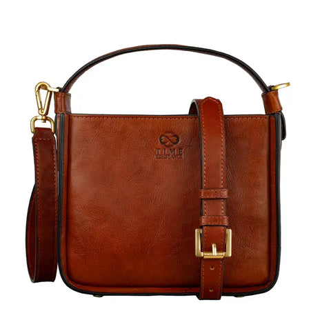 Leather Handbag - Alms For Oblivion Brown