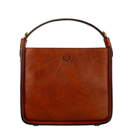 Leather Handbag - Alms For Oblivion Brown