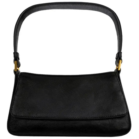 Leather Handbag - Bright Lights, Big City Black