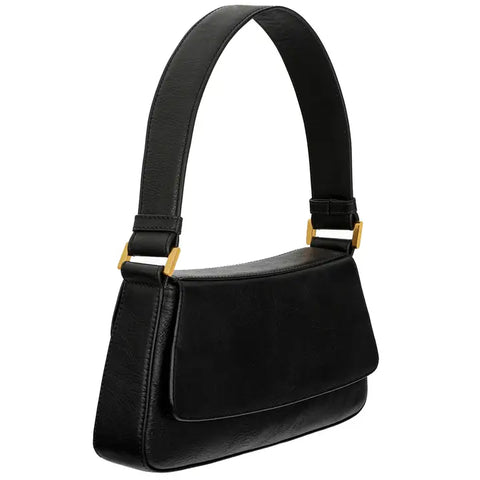Leather Handbag - Bright Lights, Big City Black