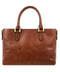 Leather Handbag Shoulder Bag - Camilla Cognac Brown Matte