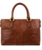 Leather Handbag Shoulder Bag - Camilla Cognac Brown Matte