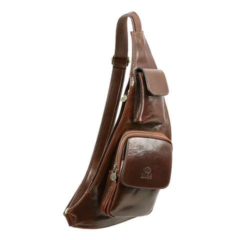 Leather Sling Bag Crossbody Bag - the Monk