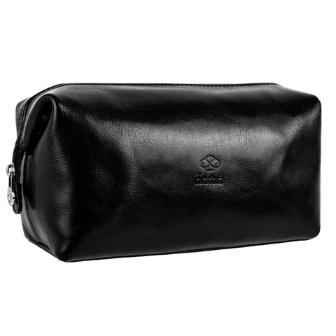 Leather Toiletry Bag - Four Past Midnight Black