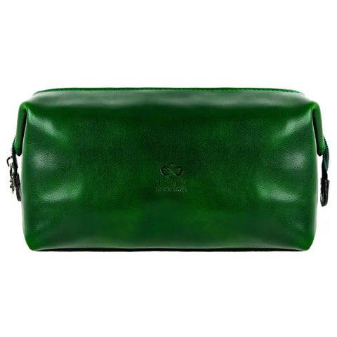 Leather Toiletry Bag - Four Past Midnight Green