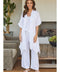 Linen Mesh Open Cardigan - White