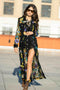 Long Denim Embroidered Duster Jacket