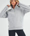 Long Dove Funnel Neck Half Zip Heather Gray