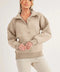 Long Dove Funnel Neck Half Zip Oat