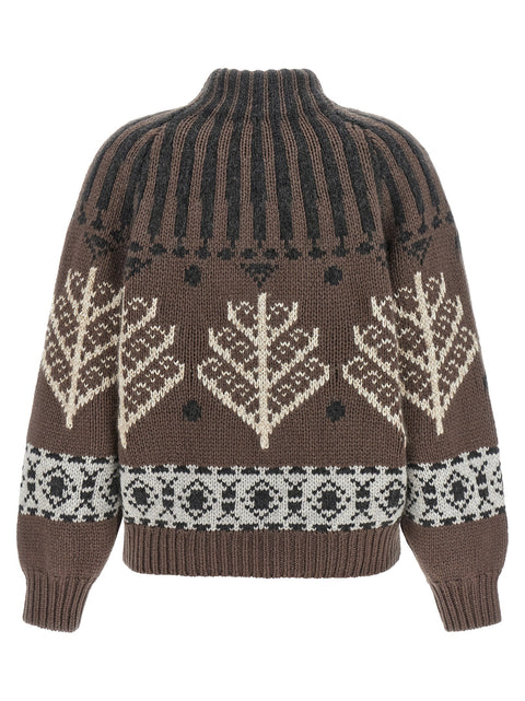 Brunello Cucinelli Brown Nordic Heritage Sweater