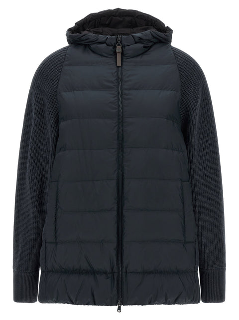 Brunello Cucinelli Shiny Zipper Pull Down Jacket