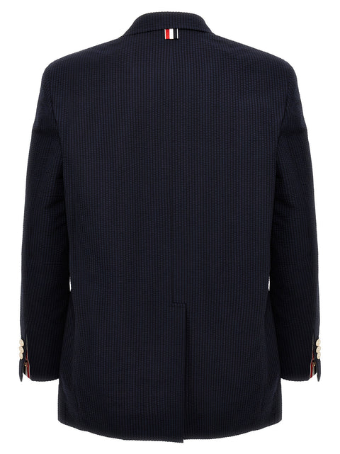 Thom Browne Single-breasted Seersucker Blazer