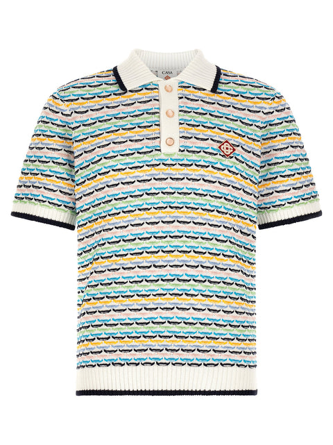 Casablanca Tuck Stitch Polo Shirt