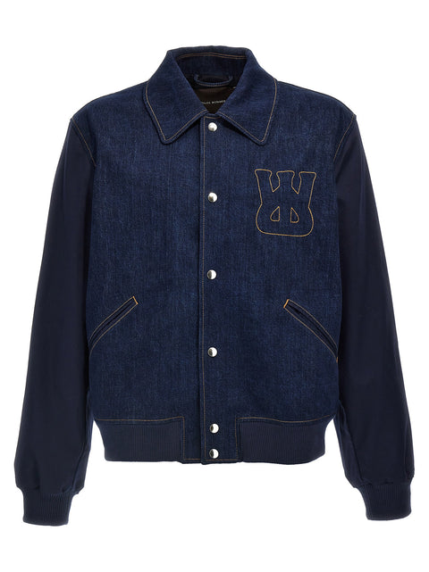 Wales Bonner The Echo Denim Varsity Jacket