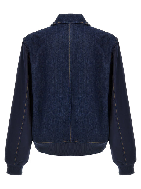 Wales Bonner The Echo Denim Varsity Jacket