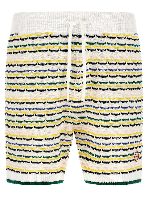 Casablanca Tuck Stitch Bermuda Shorts