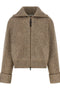 Brunello Cucinelli Shiny Zipper Pull Cardigan