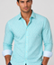 Mauro Long Sleeve Check Tech Shirt - Emerald