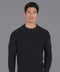 Mens Cotton Fisherman Rib Knit Jumper Black