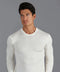 Mens Extra Fine Merino Wool Crew Neck Jumper White