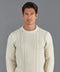 Mens Fisherman's British Wool Cable Jumper Aran