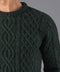 Mens Jarvis 100% British Wool Aran Cable Sweater