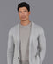 Mens Lightweight Mercerised Cotton Knitted Blazer Light Taupe