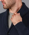 Mens Midweight 100% Cotton Shawl Collar Cardigan Navy