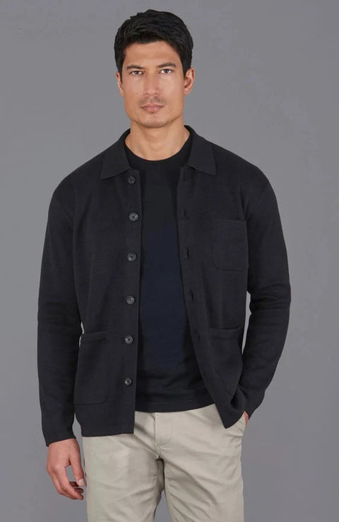 Mens Midweight Cotton Work Shirt Black