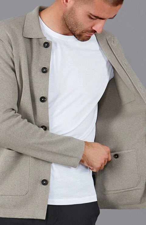 Mens Midweight Cotton Work Shirt Fawn