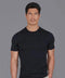 Mens Superfine Mercerised Cotton Knitted T-Shirt Black
