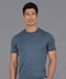 Mens Superfine Mercerised Cotton Knitted T-Shirt Steel Blue