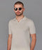Mens Ultra Fine Cotton Buttonless Polo Shirt Birch