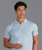 Mens Ultra Fine Cotton Buttonless Polo Shirt Chalk Blue