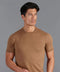 Mens Ultra Fine Cotton Knitted T-Shirt Camel