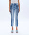 Mid Rise Straight Jeans (Finished Hem,Two Tones) DUOTONE
