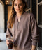 Modal Poly Span Scuba Luxe Half Zip Jacket Mocha